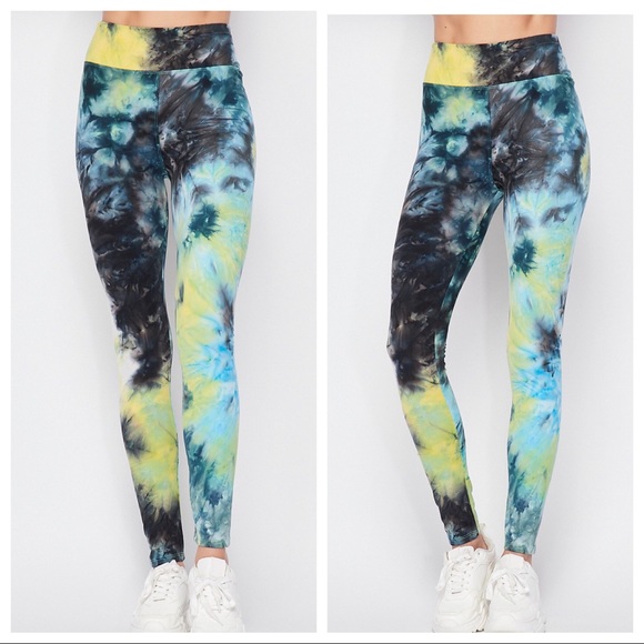 High waist tie dye brushed leggings - Picture 2 of 2